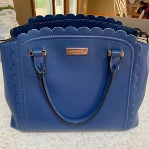 Kate Spade Scalloped Blue Hand Bag
